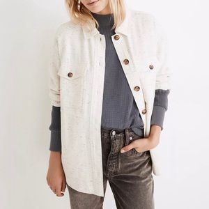 White Flannel Shirt Jacket, Madewell Medium with pockets